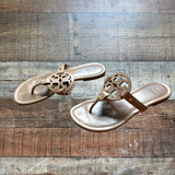 Tory Burch Tan Patent Leather Miller Sandals- Size 7
