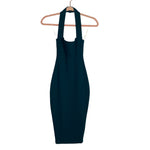 Nookie Green Halter Back Slit Hem Dress- Size XS