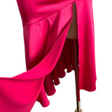 Juan William Aria Contemporary Couture Hot Pink Front Cutout with Front Slit Dress- Size ~XS (no size tag, fits like XS)