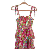 Flying Tomato Smocked Bodice Floral Tie Strap Dress- Size M
