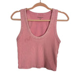 Abercrombie & Fitch Pink Ribbed Scoop Neck Tank- Size M (see notes)