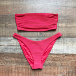 Sea Folly Red Ribbed Bikini Bottoms- Size S (we have matching top)