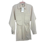 ZARA Cream Button Up Dress NWT- Size S (see notes)