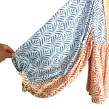 AURA Multi Print Linen with Balloon Sleeves Just Stopping By Top- Size S (sold out online)