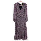 Lost + Wander Purple Floral V-Neck Dress- Size M