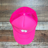 Otto Hot Pink with White Flower Trucker Hat