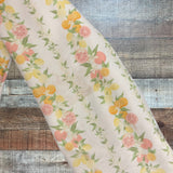Minnow Citrus and Floral Print with Back Ribbon Bow Swimsuit- Size 3/4T (see notes, we have matching swimsuit)