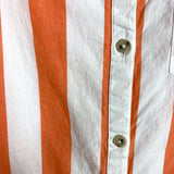 Mara Hoffman Swim Orange/White Stripe Shirt Dress/Cover Up- Size L (see notes)