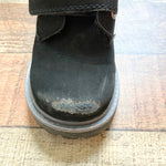 Skechers Black Smooth Suede Velcro Boots-Size 9 (see notes)
