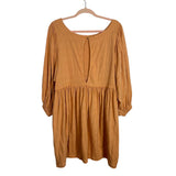 Free People Beach Peach Balloon Sleeve Cut Out Back Dress - Size S