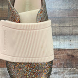 Mini Melissa Toddler Sparkle Velcro Close Shoe- Size 9 (see notes)