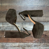 Scoop Black Suede Zolie Platform Heels- Size 7.5 (see notes)