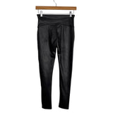 SPANX Black Faux Leather Leggings NWT- Size M Petite (Inseam 25”)