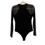 Pumiey Black Mesh Bodysuit- Size M