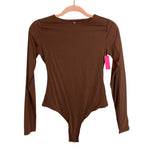 Pumiey Brown Long Sleeve Bodysuit NWT- Size M