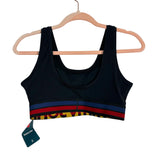 Tommy John Black Medalist Waistband Sport Bralette NWT- Size M