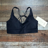 Athleta Navy Padded Strappy Back Solace Sports Bra NWT- Size XS