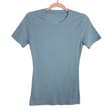 No Brand Blue Ribbed Top- Size M (see notes)