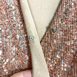 Pink Desert Rose Gold Sequin Wrap Dress- Size XL (sold out online)