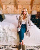 Candace Cameron Bure Brown Heather Cardi Coat With Pockets - Size XXSP (sold out online)