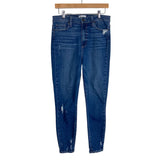 Paige Medium Wash Distressed Margot Crop Jeans- Size 31 (Inseam 26”)