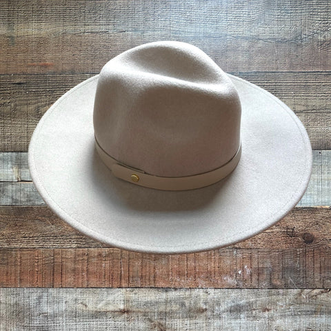 Sole Society Tan 100% Wool Belted Hat- One Size