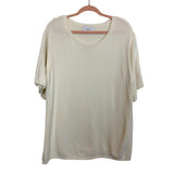 Legoe Heritage Off White 100% Cotton Side Slit Hem Sweater- Size L/XL (see notes)