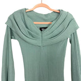 SER.O.YA Sage Ribbed Off the Shoulder Dress- Size L
