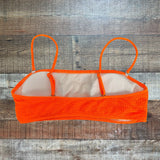 No Brand Neon Orange Textured Padded Bikini Top- Size L (we have matching bottoms)