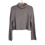 Abercrombie & Fitch Grey Turtleneck Cropped Sweater - Size S