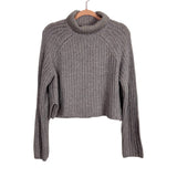 Abercrombie & Fitch Grey Turtleneck Cropped Sweater - Size S