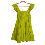 Endless Rose Lime Green Ruffled Sweetheart Flounced Mini Dress NWT- Size S