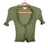 Lovers And Friends Matcha Green Carissa Ruffle Sweater Top - Size S