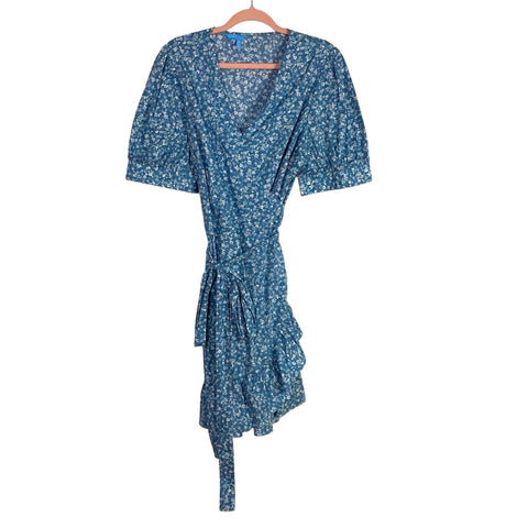 Draper James Blue Floral Wrap Dress- Size 16