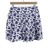 Senita Athletics White Purple Floral Print Skort- Size L