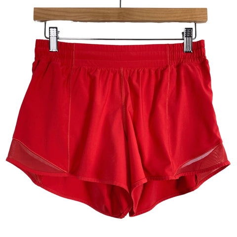 Lululemon Red with Side Mesh Running Shorts- Size 8 Tall
