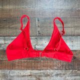Tularosa Red Front Knot Bikini Top- Size S (we have matching bottoms)