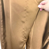 Persona by Marina Rinaldi Brown Faux Silk with Elastic Waist and Cuffs Pants- Size 8 (see notes, Inseam 29”)