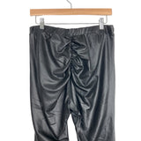 Fashion Nova Black Faux Leather Cinched Pants NWT- Size XL (Inseam 31”)