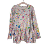 Chaser Multi-Color Paint Splatter Peplum Top and Cinched Pants Set- Size 6Y (see notes, sold as a set, we have matching girl's set)