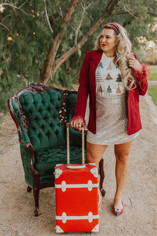 Pink Desert Cream Christmas Tree Tee-Size L (sold out online)