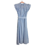 Free Assembly Blue and White Striped Belted Dress NWT- Size XS (sold out online)