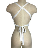 Lulus White Tie/Open Back Top - Size S