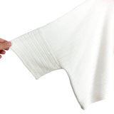 Bucket List White Ribbed Collared Cropped Top- Size S