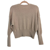 Pink Lily Blush Pink Open Knit Front Button Sweater Cardigan- Size S (see notes)