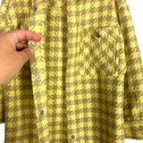 Zara Yellow/Mocha Houndstooth Frayed Hem Jacket- Size 6Y (see notes)