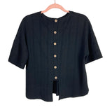 Vestique x Katy Harrell Black Textured Knit Crowd Pleaser Top NWT- Size S (sold out online, we have matching shorts)