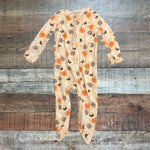 Caden Lane Tan Halloween Zip Up Footie Outfit- Size 6-12M (see notes)