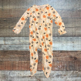 Caden Lane Tan Halloween Zip Up Footie Outfit- Size 6-12M (see notes)