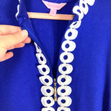Lilly Pulitzer Blue and White Zipper Front Dress- Size 14